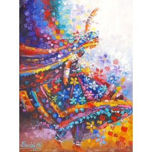 Bandah Ali, 18 x 24 Inch, Acrylic on Canvas, Figurative-Painting, AC-BNA-150